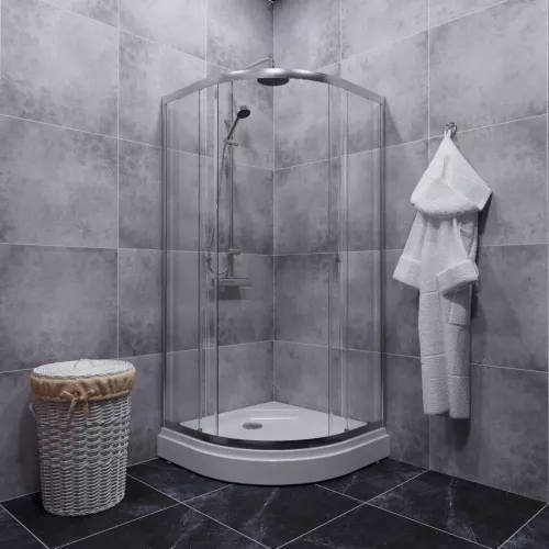 Душевое ограждение Triton "АЛЬФА-ХРОМ" (низкий поддон), Цвет профиля: Хром, Тип поддона: Низкий, Выбрать размер: 80х80, изображение 3