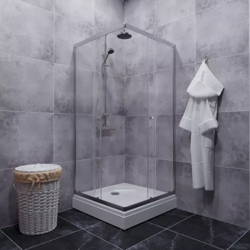 Душевое ограждение Triton "ВЕНТА-ХРОМ" , низкий поддон, Цвет профиля: Хром, Выбрать размер: 80х80, изображение 2