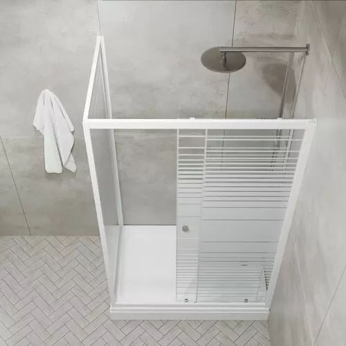 Душевое ограждение Triton ФЬЮЖН  А (низкий поддон), Цвет профиля: Белый, Тип поддона: Низкий, Выбрать размер: 100х80, изображение 3