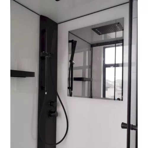 Душевая кабина ESBANO ESM-108/129CKR R/L, Цвет профиля: Черный, Тип поддона: Низкий, Выбрать размер: 100х80, Ориентация: левая, изображение 4