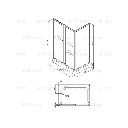 Душевое ограждение Triton ФЬЮЖН  А (низкий поддон), Цвет профиля: Белый, Тип поддона: Низкий, Выбрать размер: 100х80, изображение 10