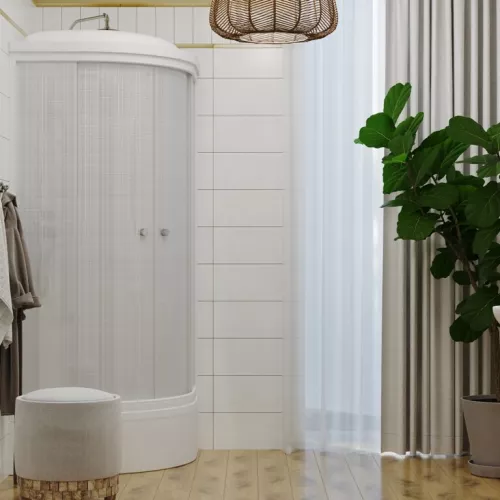 Душевая кабина Triton ЛЁН В (ДН4)  средний поддон, Цвет профиля: Белый, Тип поддона: Средний, Выбрать размер: 90х90, изображение 5