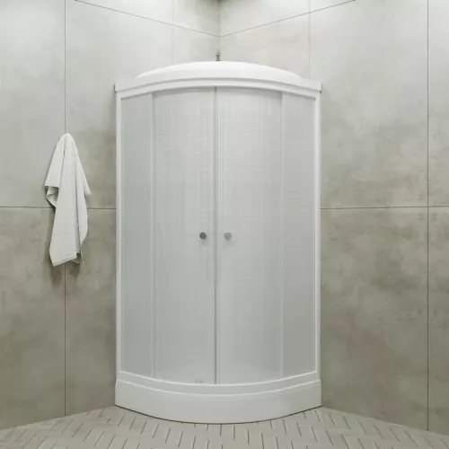 Душевая кабина Triton ЛЁН А (ДН4)  низкий поддон, Цвет профиля: Белый, Тип поддона: Низкий, Выбрать размер: 90х90