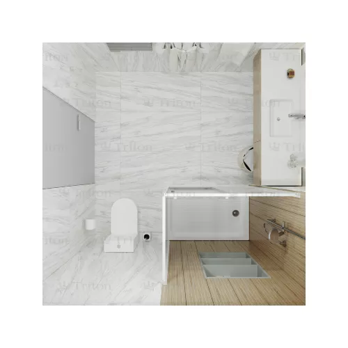 Душевое ограждение Triton ФЬЮЖН  А (низкий поддон), Цвет профиля: Белый, Тип поддона: Низкий, Выбрать размер: 100х80, изображение 6