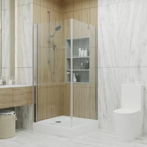 Душевое ограждение  Triton "ФОРТА-ХРОМ" (низкий поддон) 90х90 квадрат, изображение 4