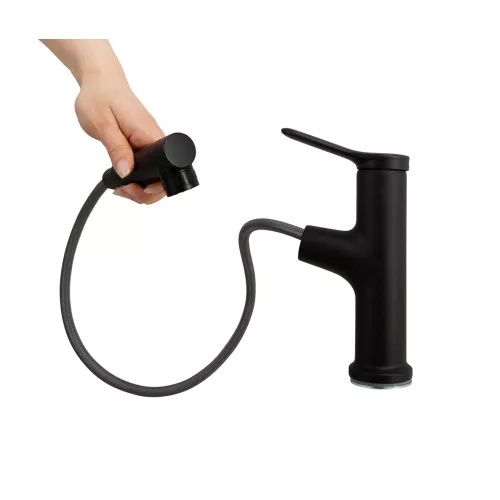 Смеситель для раковины с выдвижным изливом BelBagno BB-LVMD-NERO-W0, изображение 6