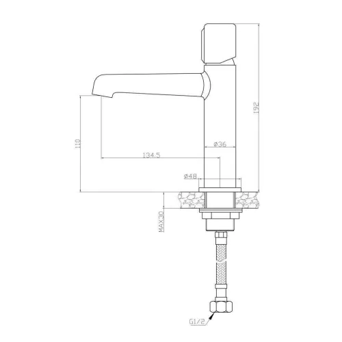 Смеситель для раковины BelBagno UNO UNO-LVM-NERO, Выбрать цвет: Чёрный, изображение 7
