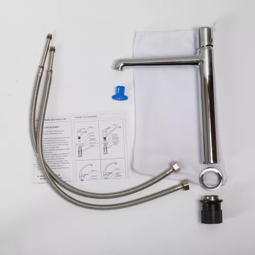 Смеситель для накладных раковин BelBagno UNO UNO-LMC-CRM, Выбрать цвет: Хром, изображение 5