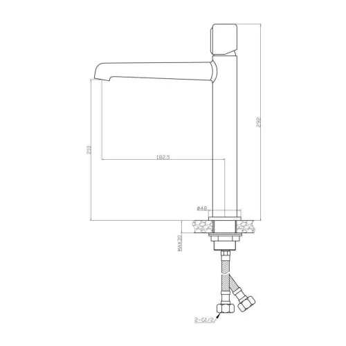 Смеситель для накладных раковин BelBagno UNO UNO-LMC-CRM, Выбрать цвет: Хром, изображение 7