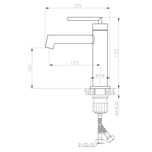 Смеситель для раковины BelBagno ACQUA ACQUA-LVM-CRM, Выбрать цвет: Хром, изображение 4