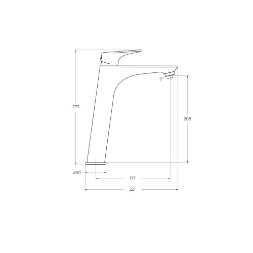 Смеситель для накладной раковины без донного клапана BelBagno MARINO-LMC-CRM-W0, изображение 8