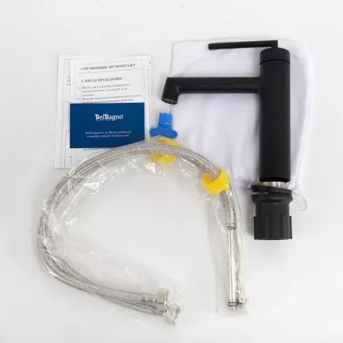 Смеситель для раковины BelBagno ACQUA ACQUA-LVM-NERO, Выбрать цвет: Чёрный, изображение 2