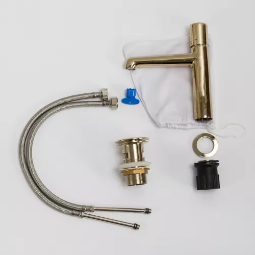 Смеситель для раковины BelBagno UNO UNO-LVM-ORO, Выбрать цвет: Золото, изображение 5