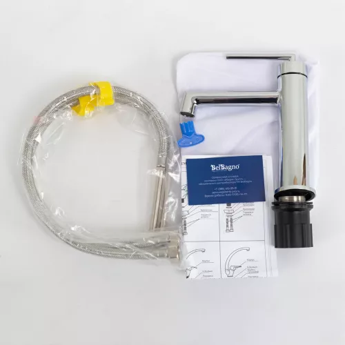 Смеситель для раковины BelBagno ACQUA ACQUA-LVM-CRM, Выбрать цвет: Хром, изображение 2