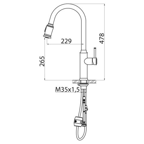 Смеситель для кухни BelBagno BB-LAM58-IN, изображение 4