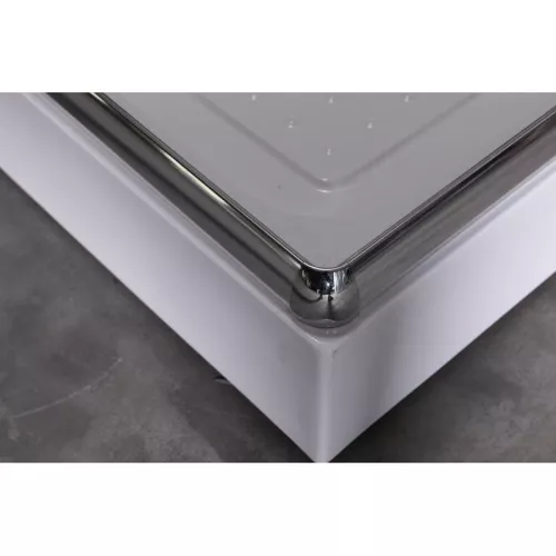 Душевой уголок  ESBANO  ESR-8022/8021, Цвет стекла: рифленое, Цвет профиля: Хром, Тип поддона: Низкий, Выбрать размер: 100х80, изображение 11