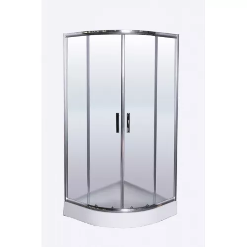 Душевой уголок ESBANO  ESR-8005/8015, Цвет стекла: матовое, Цвет профиля: Хром, Тип поддона: Низкий, Выбрать размер: 80х80, изображение 2