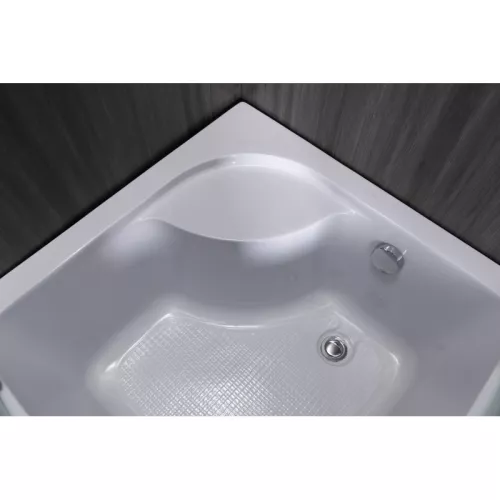 Душевой уголок ESBANO  ESR-8010/8020, Цвет стекла: матовое, Цвет профиля: Хром, Тип поддона: Высокий, Выбрать размер: 80х80, изображение 11