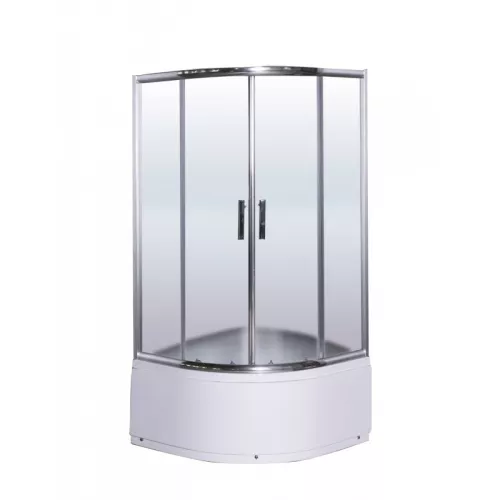 Душевой уголок ESBANO  ESR-8010/8020, Цвет стекла: матовое, Цвет профиля: Хром, Тип поддона: Высокий, Выбрать размер: 80х80, изображение 3