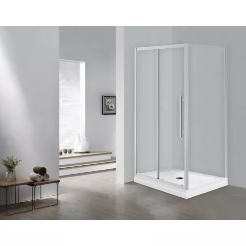 Душевое ограждение ESBANO ESF-108/119/128/129PS-C без поддона, Цвет профиля: Хром, Выбрать размер: 100х80, изображение 2