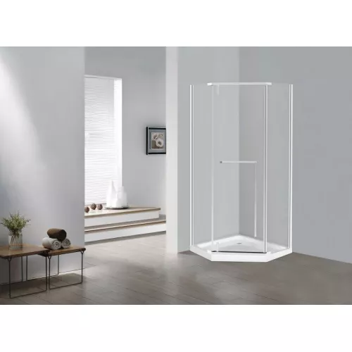 Душевое ограждение ESBANO ESS-90PR-C  90х90х195 без поддона, Цвет профиля: Хром, Выбрать размер: 90х90, изображение 2