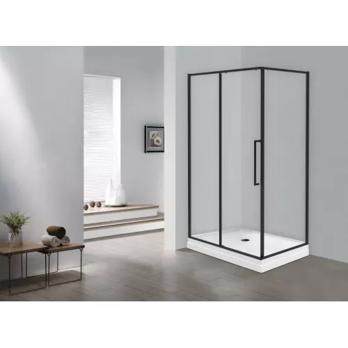 Душевое ограждение ESBANO ESS-108/119/128/129PS-B без поддона, Цвет профиля: Черный, Выбрать размер: 100х80, изображение 3