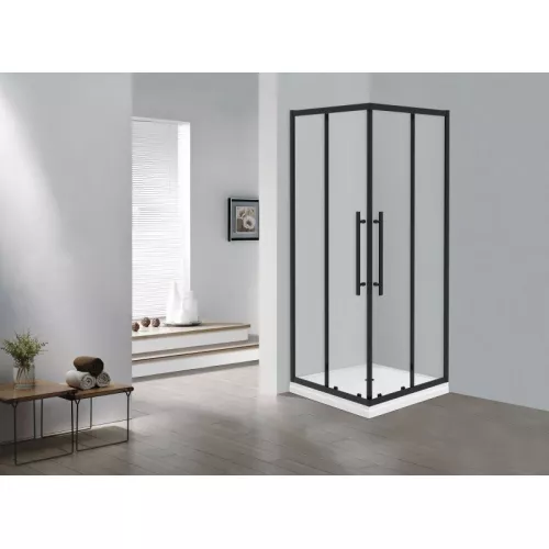 Душевое ограждение ESBANO ESF-90/100KV-B  без поддона, Цвет профиля: Черный, Выбрать размер: 90х90, изображение 2