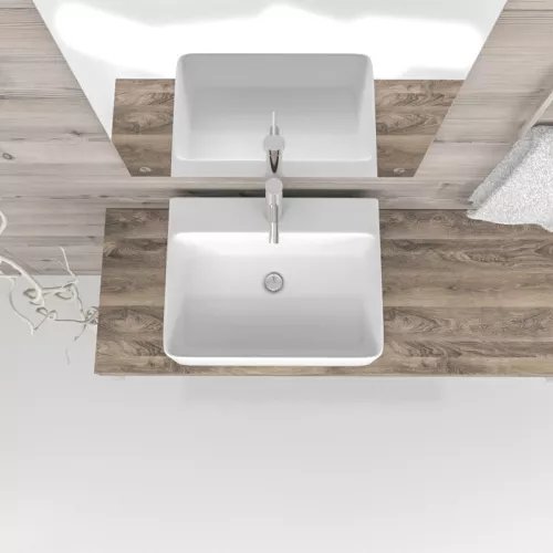 Раковина накладная ESBANO  "CIRCON-52" (white)., Выбрать цвет: Белый, изображение 2