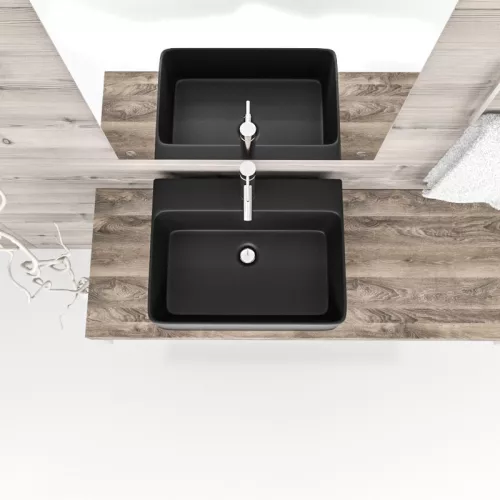 Раковина накладная ESBANO  "CIRCON-52" (matt black), Выбрать цвет: Черный матовый, изображение 2