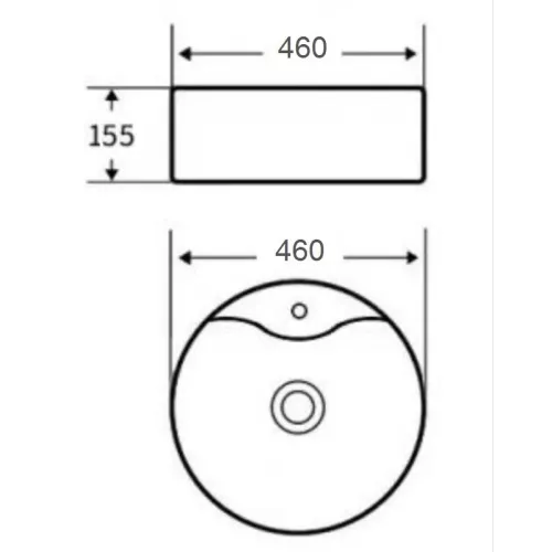 Раковина накладная ESBANO  "BERYL" (white), Выбрать цвет: Белый, изображение 2