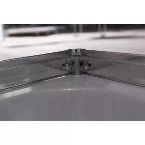 Душевой уголок  ESBANO  ESR-8022/8021, Цвет стекла: рифленое, Цвет профиля: Хром, Тип поддона: Низкий, Выбрать размер: 100х80, изображение 3