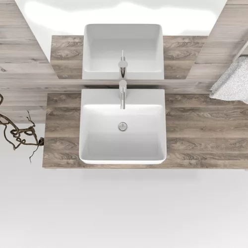 Раковина накладная ESBANO  "CIRCON-46" (white)., Выбрать цвет: Белый, изображение 2