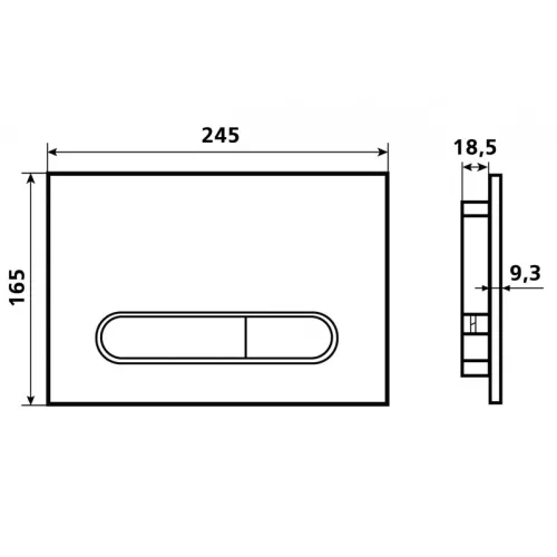 Кнопка смыва  ESBANO OVL-17MC, Выбрать цвет: Хром матовый, изображение 3