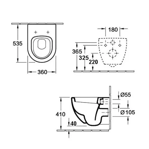 Унитаз подвесной ESBANO  AMAPOLA-N (Matt Black), изображение 3