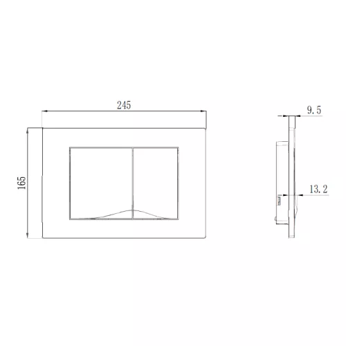 Кнопка смыва  ESBANO VRT-29MC, Выбрать цвет: Хром матовый, изображение 3