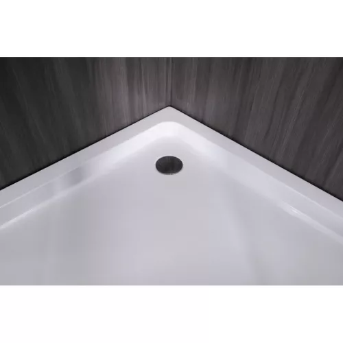 Душевой уголок ESBANO  ESR-8005/8015, Цвет стекла: матовое, Цвет профиля: Хром, Тип поддона: Низкий, Выбрать размер: 80х80, изображение 4