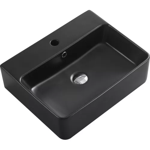 Раковина накладная ESBANO  "CIRCON-52" (matt black), Выбрать цвет: Черный матовый, изображение 3