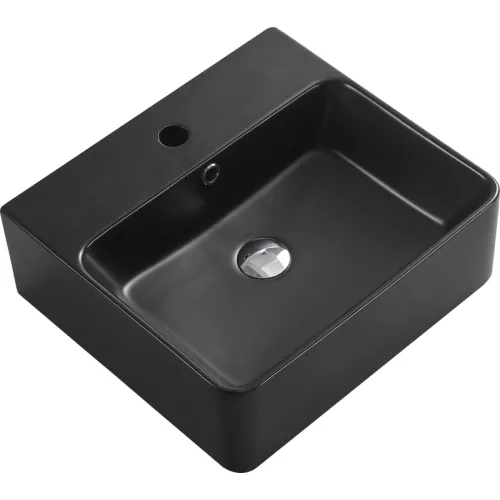 Раковина накладная ESBANO  "CIRCON-46" (matt black), Выбрать цвет: Черный матовый, изображение 3