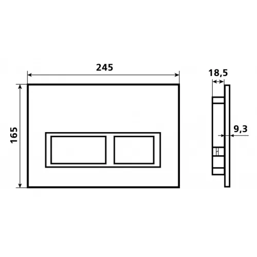 Кнопка смыва  ESBANO PRK-12MC, Выбрать цвет: Хром матовый, изображение 3