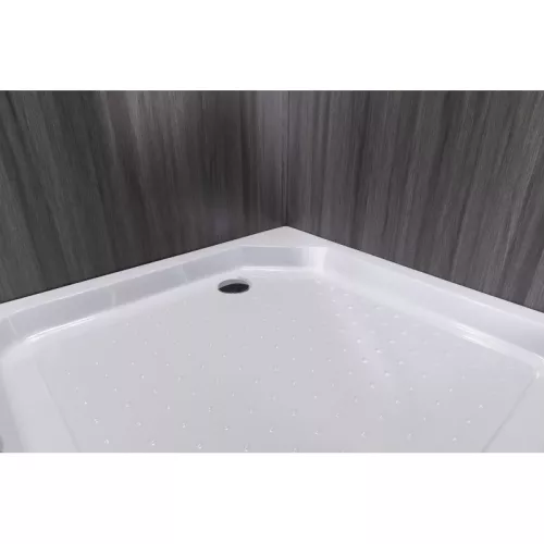 Душевой уголок ESBANO  ESR-8024/8034  матовое, Цвет профиля: Хром, Тип поддона: Низкий, Выбрать размер: 90х90, изображение 3