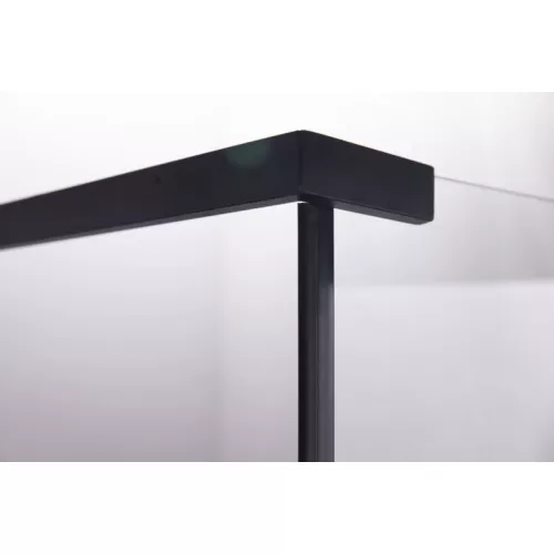 Душевой уголок ESBANO  ESR-7190/7180B, Цвет стекла: прозрачное, Цвет профиля: Черный, Тип поддона: Низкий, Выбрать размер: 100х80, изображение 3