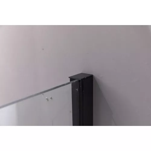 Душевой уголок ESBANO  ESR-7190/7180B, Цвет стекла: прозрачное, Цвет профиля: Черный, Тип поддона: Низкий, Выбрать размер: 100х80, изображение 4