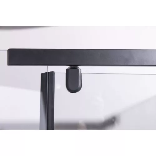 Душевой уголок ESBANO  ESR-7190/7180B, Цвет стекла: прозрачное, Цвет профиля: Черный, Тип поддона: Низкий, Выбрать размер: 100х80, изображение 7