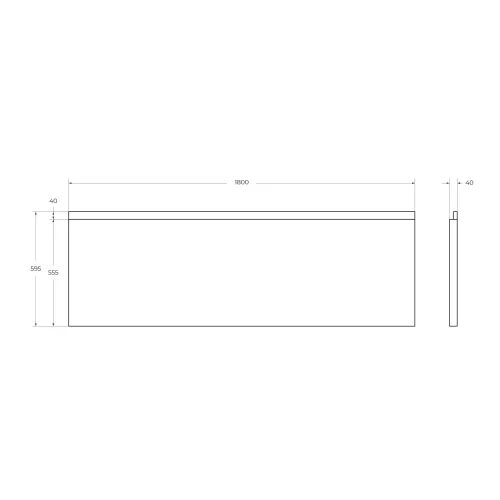 Передняя панель CEZARES PLANE-180-SCR-W37 180х80,180х90, изображение 2