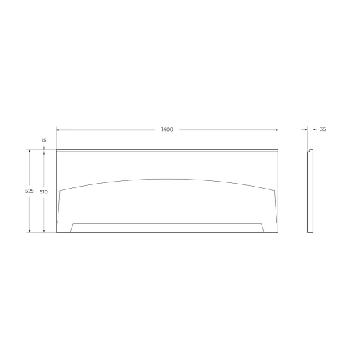 Передняя панель CEZARES ECO-140-SCR-W37 140х70, изображение 2