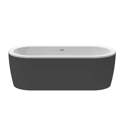 Ванны: Ванна акриловая  CEZARES SLIM CENTRAL-180-80-60-NERO-SET  180х80 1 в магазине Акватория
