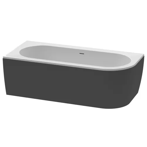 Ванны: Акриловая ванна CEZARES SLIM CORNER-180-80-60-L/R-NERO-SET  180х80 1 в магазине Акватория