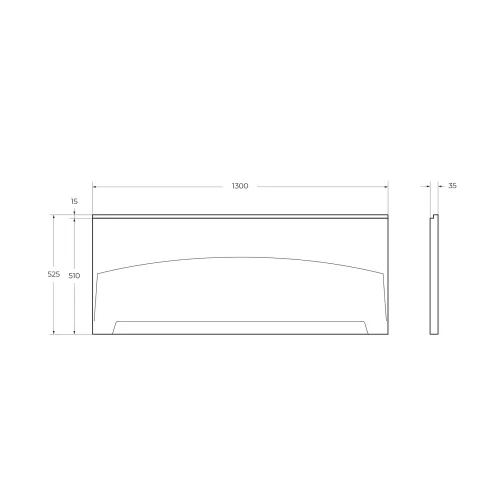 Передняя панель  CEZARES ECO-130-SCR-W37 130х70, изображение 2