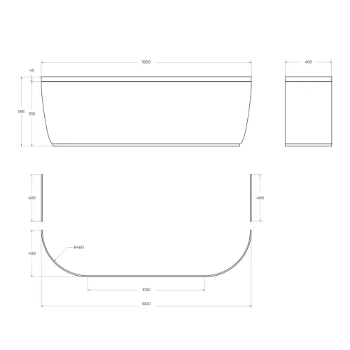 Передняя панель для акриловой ванны CEZARES METAURO-wall-180-SCR-W37, изображение 2