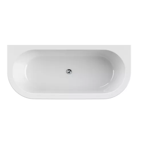 Ванна акриловая CEZARES SLIM WALL-180-80-60-NERO-SET  180х80, Выбрать цвет: Черный матовый, изображение 2